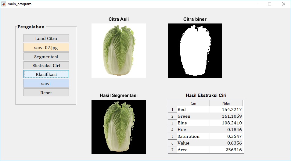 Klasifikasi Jenis Sayuran Menggunakan Algoritma PCA dan 